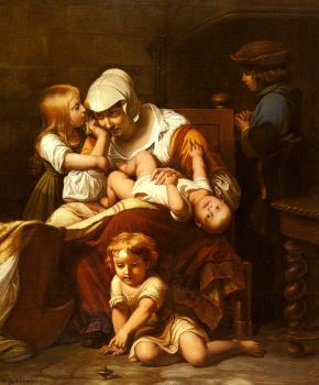 保羅 德拉羅什 Juene Mere Et Ses Enfants 保羅 德拉羅什 Juene Mere Et Ses Enfants